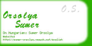 orsolya sumer business card